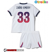 Otroške Nogometnih dresov Paris Saint-Germain Warren Zaire-Emery #33 Gostujoči 2026-27 Kratki rokavi (+ hlače)